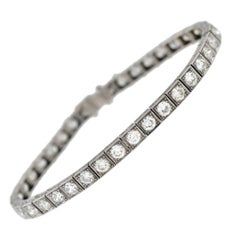 Art Deco Diamant-Platin-Armband