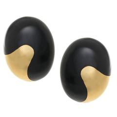 Tiffany & Co. Angela Cummings onyx Gold Earrings 5
