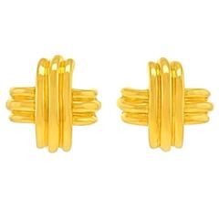 Tiffany & Co. Huge Signature Earrings in Gold