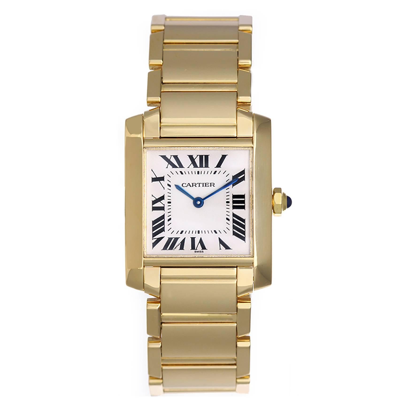 Cartier Yellow Gold Tank Francaise Wristwatch Ref W50014N2