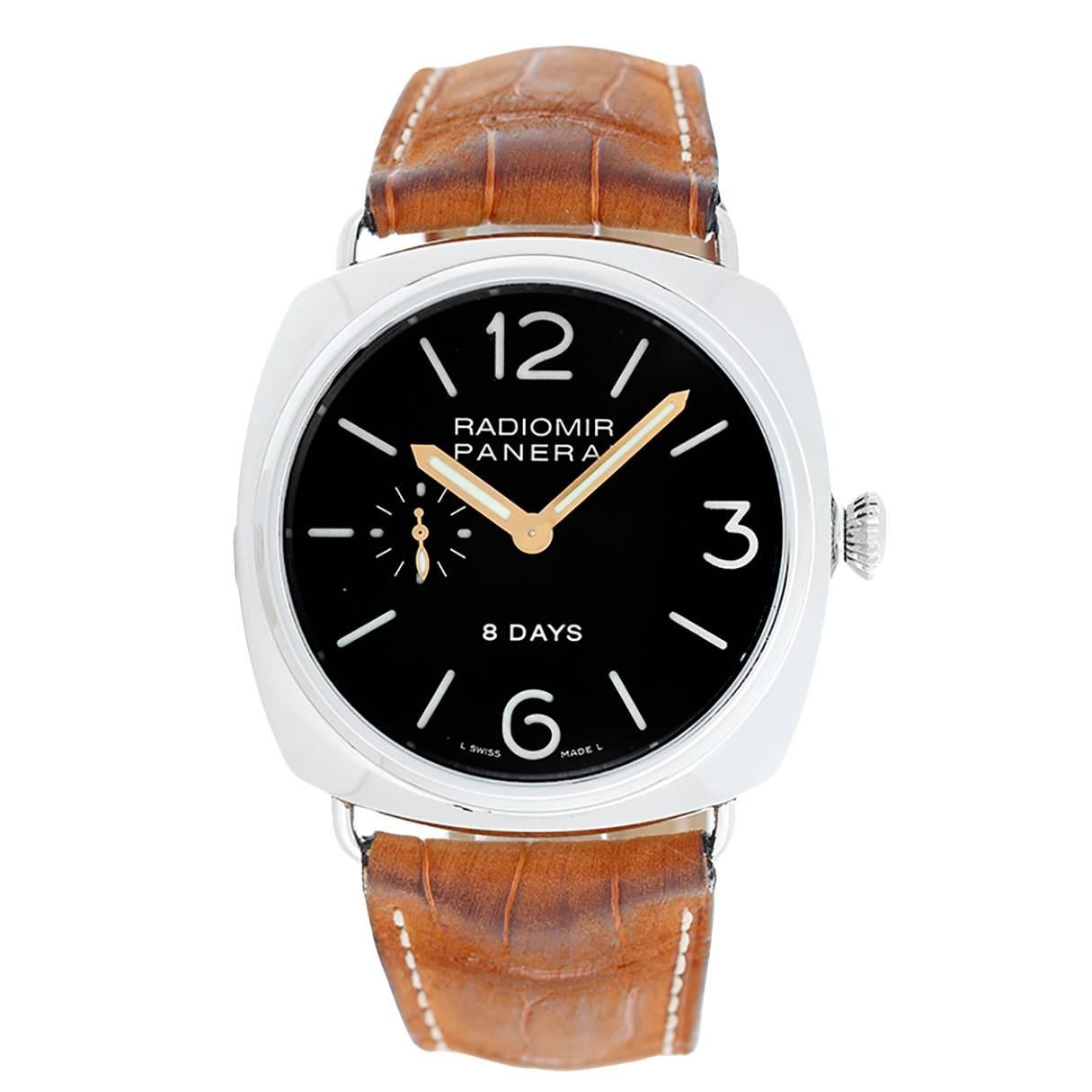 Panerai Stainless Steel Radiomir 8 Day PAM 190 Wristwatch