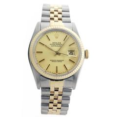 Rolex yellow gold Stainless Steel Datejust automatic Wristwatch Ref 16013