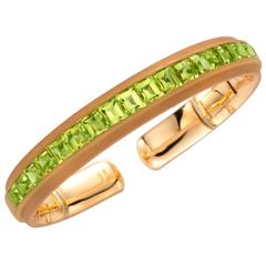 Hemmerle Peridot gold Cuff Bracelet