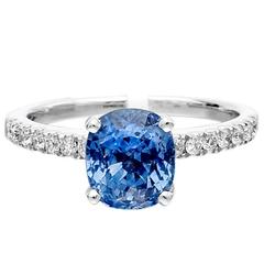 Sapphire Diamond gold engagement Ring