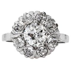 Breathtaking Diamond Gold Victorian Halo Engagement Ring 