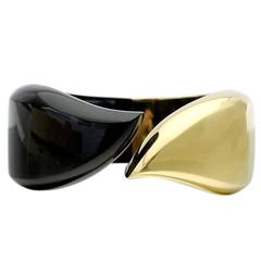 Tiffany & Co. Elsa Peretti Onyx Gold Cuff Bracelet