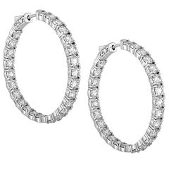 Inside-Out Diamond Gold Hoop Earrings