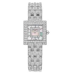 Patek Philippe Lady's White Gold Diamond Gondolo Wristwatch Ref 4874/1G