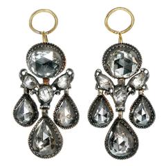 Dutch Rose Cut Diamond Earrings