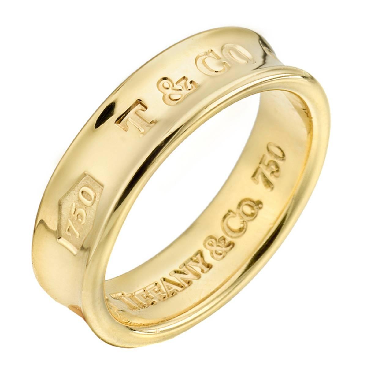 Tiffany and Co. 1837 Gold Wedding Band Ring at 1stDibs | tiffany 1837 gold  ring, tiffany 1837 ring gold, tiffany gold band ring