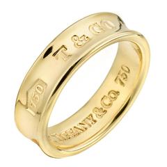 Tiffany & Co. 1837 Gold Wedding Band Ring