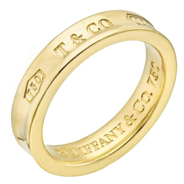 Tiffany and Co. 1837 Wide Gold Wedding Band Ring at 1stDibs | tiffany ...