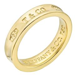 Tiffany & Co. 1837 Wide Gold Wedding Band Ring