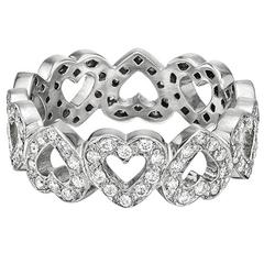 Tiffany & Co. ​diamond Gold Open Heart motif Band ring