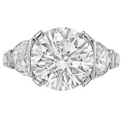 4.03 Carat Round Brilliant Cut Diamond Ring