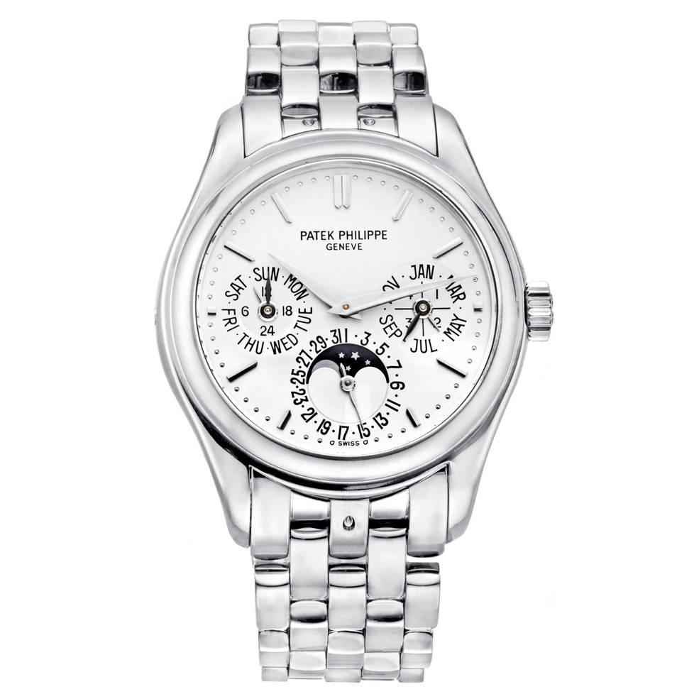 patek philippe white gold automatic watch ref 3604
