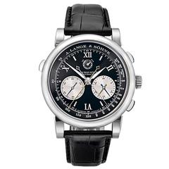 A. Lange & Söhne Platinum Double Split Wristwatch Ref 404.035