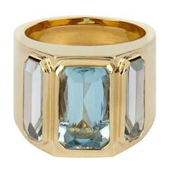 Aquamarine Gold Ring 2