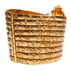 Vintage line vautrin Dante gilded bronze bracelet