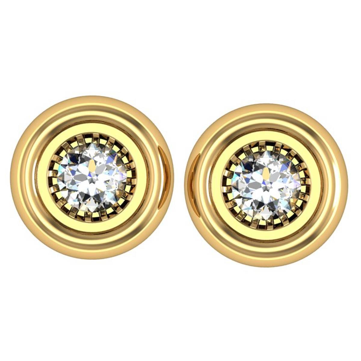 Barbara Nanning & Sparkles Diamond and Gold Earrings For Sale