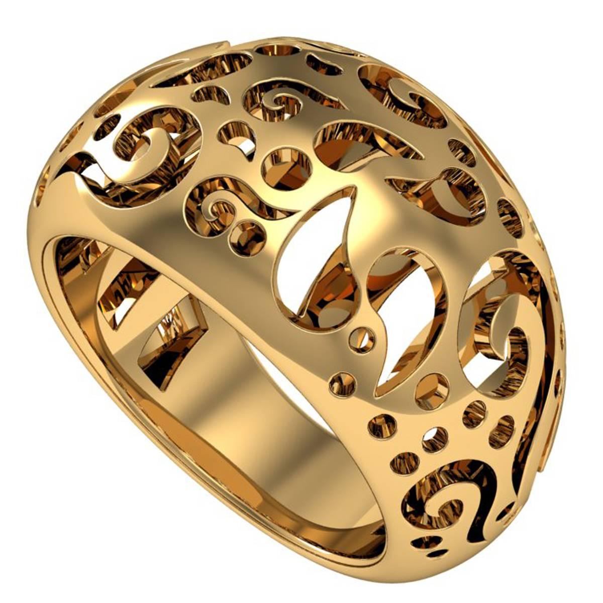 Vasaliy Baglaenko & Sparkles Gold Ring For Sale