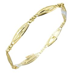 Art Deco Gay Frères Gold link Bracelet 5