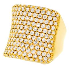 Bucherer Diamond Pave Gold Ring