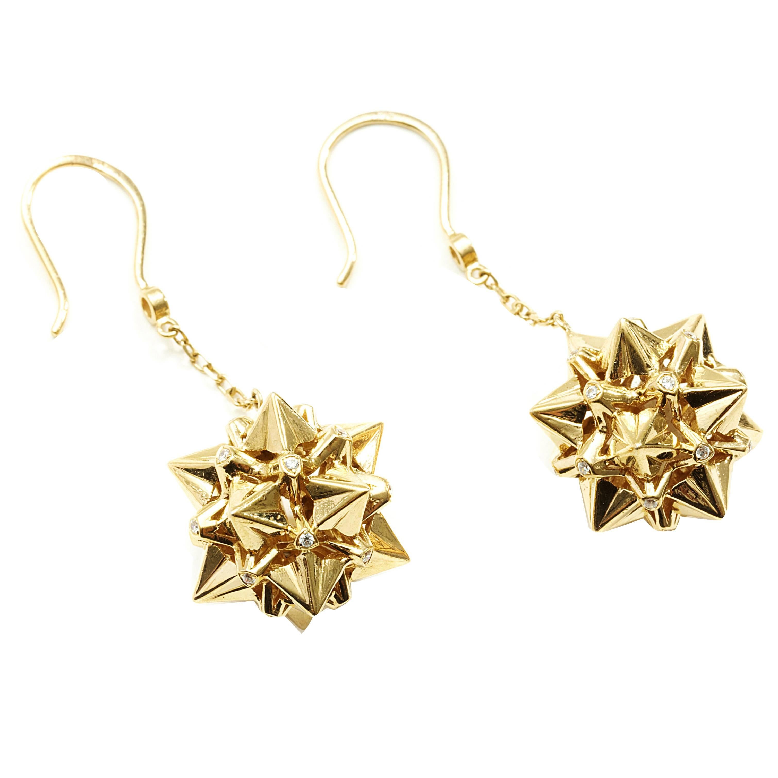 Nova Diamond and 18K Gold Dangle Earrings