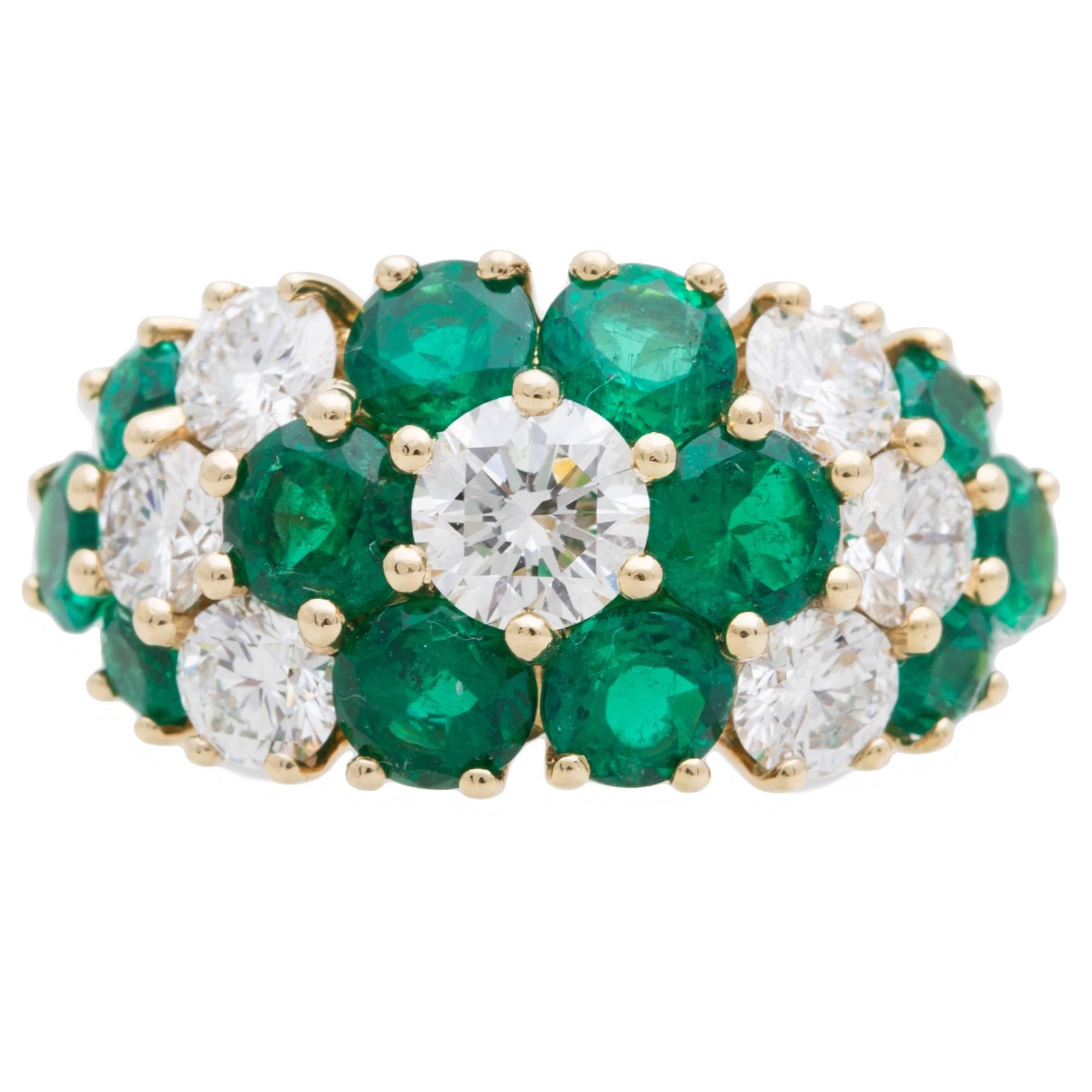 Katchinsky Emerald Diamond Gold Ring