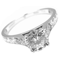 Vintage Van Cleef & Arpels Romance Diamond Platinum Engagement Ring