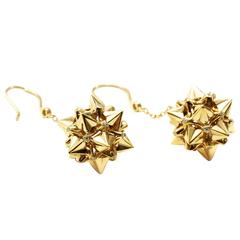 Nova Diamond Gold Dangle Earrings 12