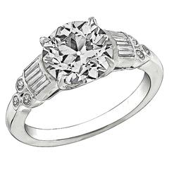 2.35 carat Diamond Platinum Engagement Ring
