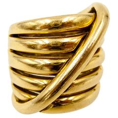 1970s Gucci Italy Gold Coil Ring