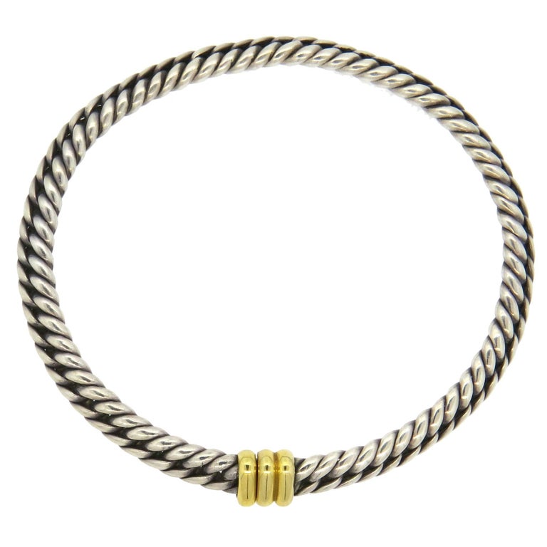 Hermes Sterling Gold Chain Necklace at 1stDibs