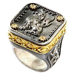 Stambolian Silver Gold Ring