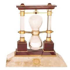 Chaumet Paris Large Rock Crystal Gem set Gold Presentation Clock 1