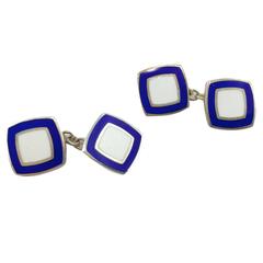 Sterling Silver Enamel Cufflinks 4