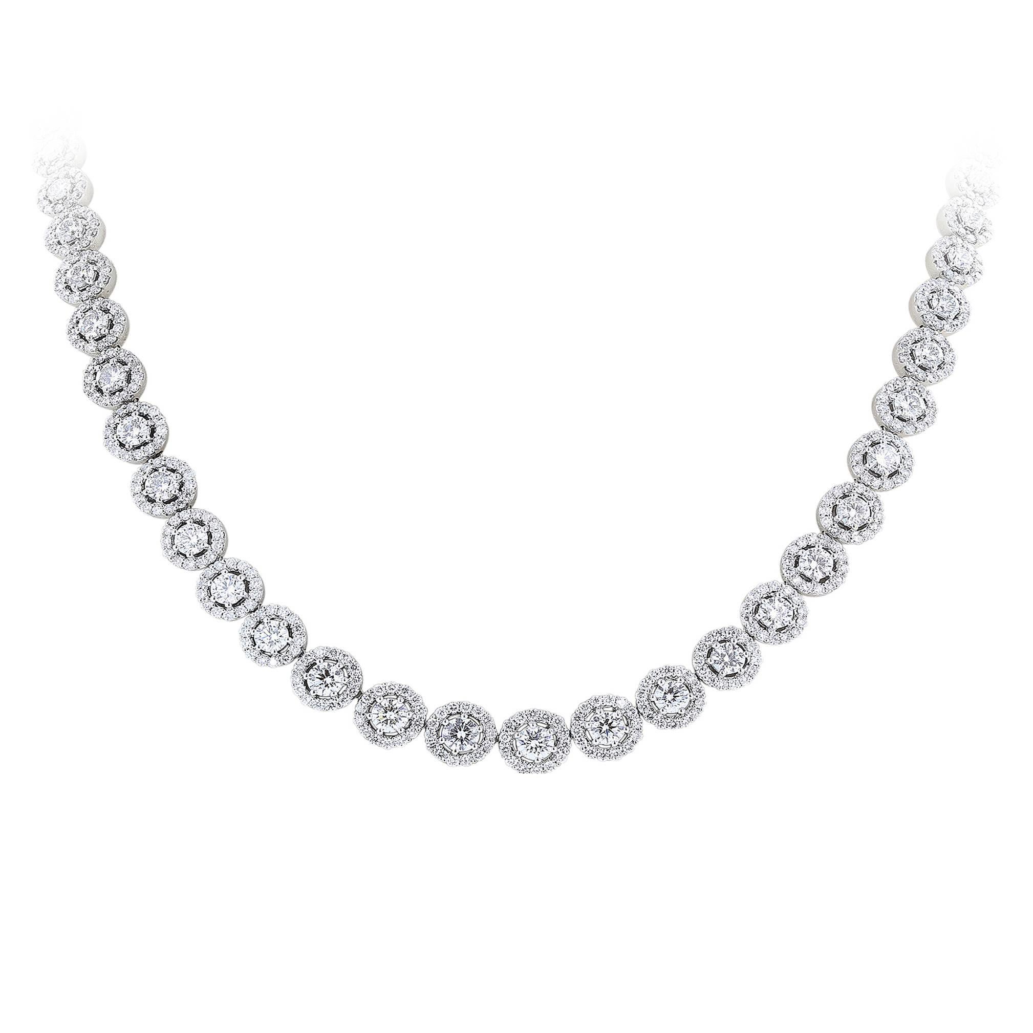 15.94 Carat Diamond Necklace  For Sale