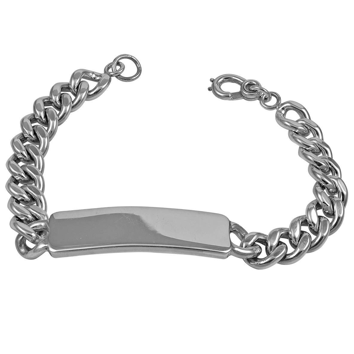 Cartier Sterling silver ID Bracelet at 1stdibs