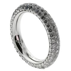 Chanel, magnifique bague jonc tournant en or avec saphirs et diamants