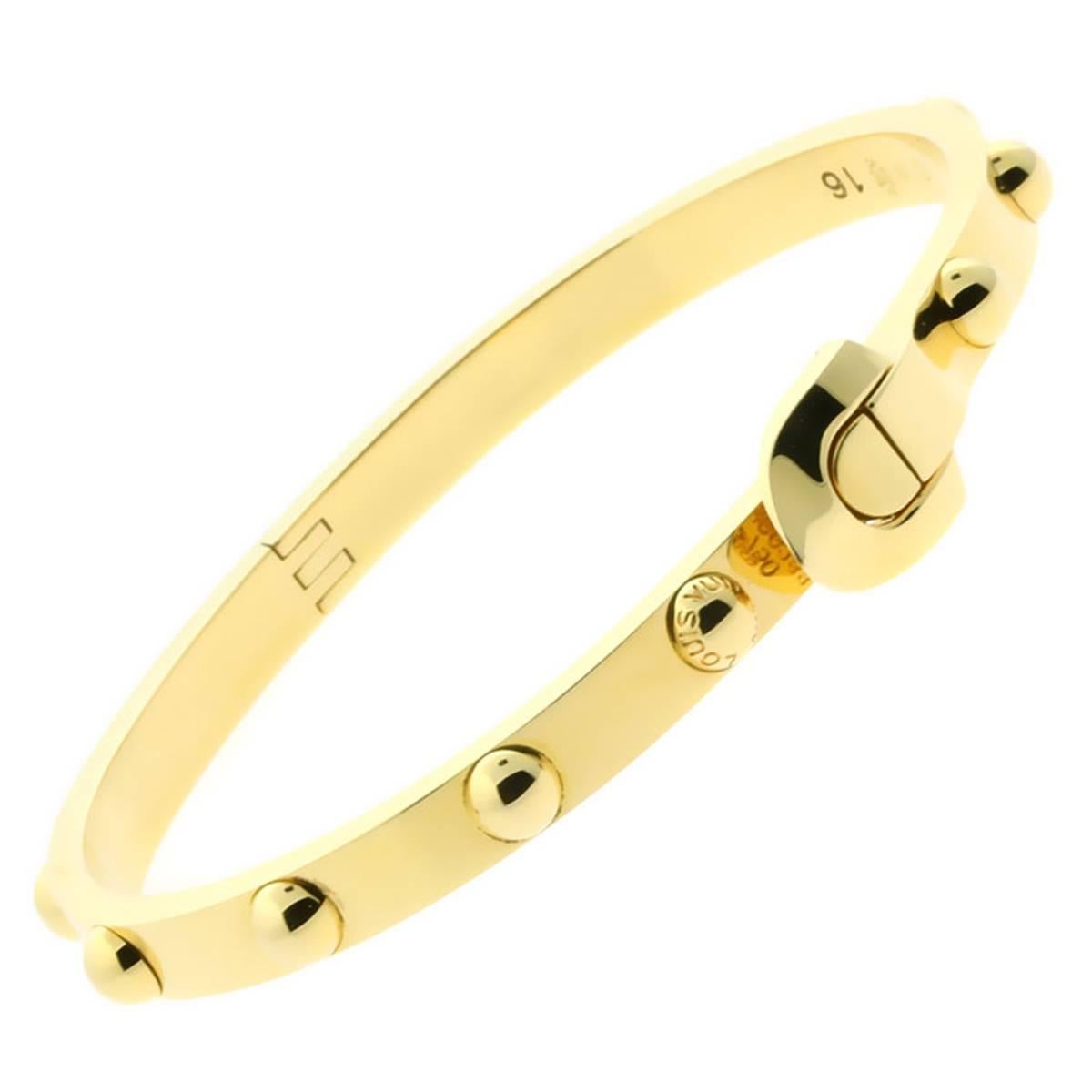 Shop Louis Vuitton Empreinte bracelet, yellow gold (Q95648) by babybbb