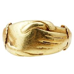 Antique 18th Century Gold Fede Ring