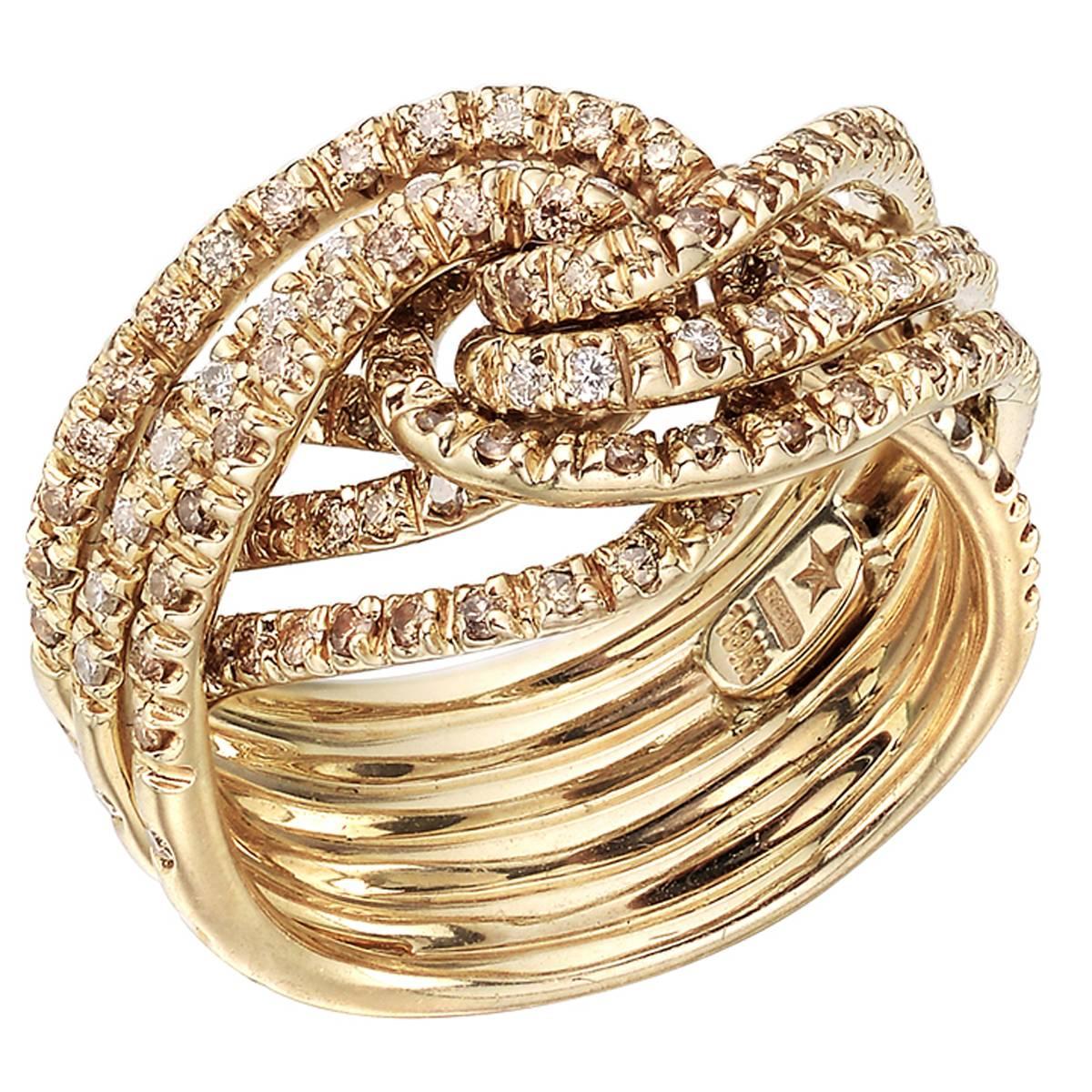 H.Stern Diamond Gold Zephyr Ring