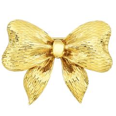 Tiffany & Co. Small Gold Bow Pin