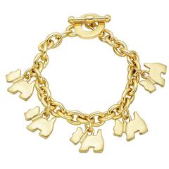  Westie Terrier Gold Charm Bracelet