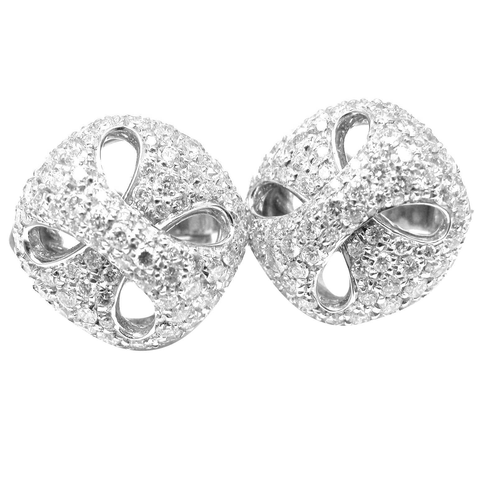 Damiani Diamond Gold Earrings For Sale