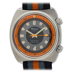 Wyler Stainless Steel Dynawind Divers 660 Wristwach circa 1960s