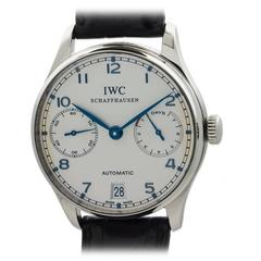 Used IWC Stainless Steel Portuguese Power Reserve Automatic Wristwatch 