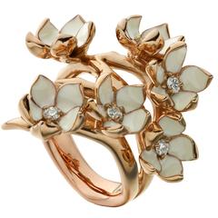 Shaun Leane Diamond Gold Vermeil Full Blossom Ring