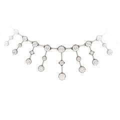 Victorian Antique diamond necklace, circa 1880. 1